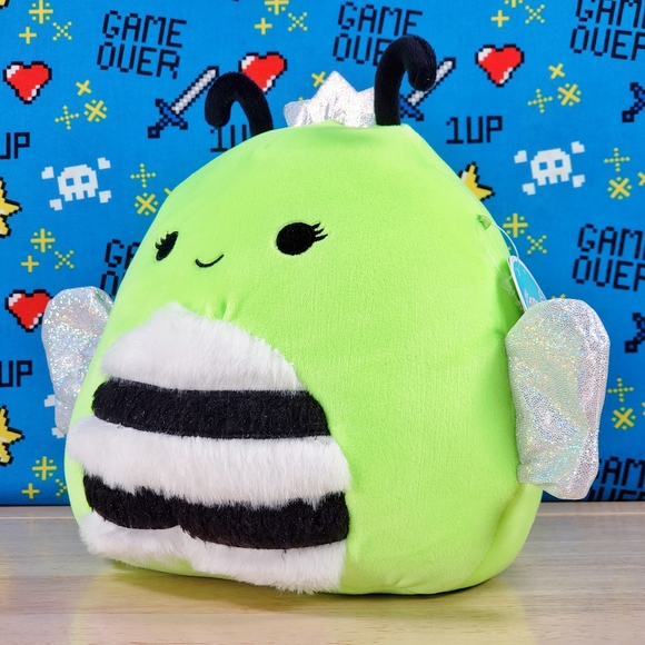 Squishmallow Sunny the Green Bee 8" Blacklight GITD Stuffed Plush NWT - Picture 6 of 12
